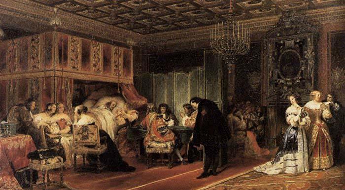 Paul Delaroche Cardinal Mazarin-s Last Sickness Germany oil painting art